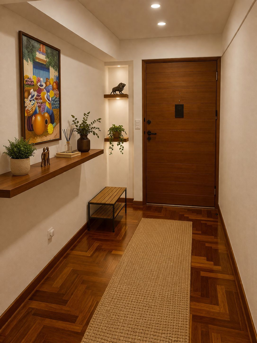 Elegant entryway with local character
